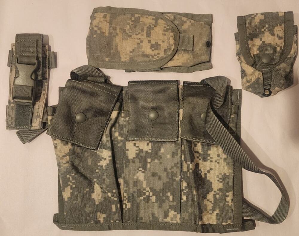 US Military ACU MOLLE Pouch Lot – 4 Pieces – Utility & Mag Pouches
